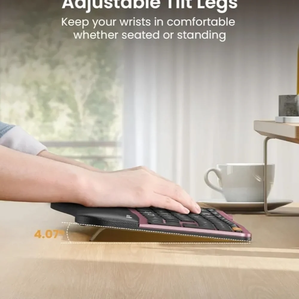 Ergonomic Keyboard Wrist Rest - Black and Gray
